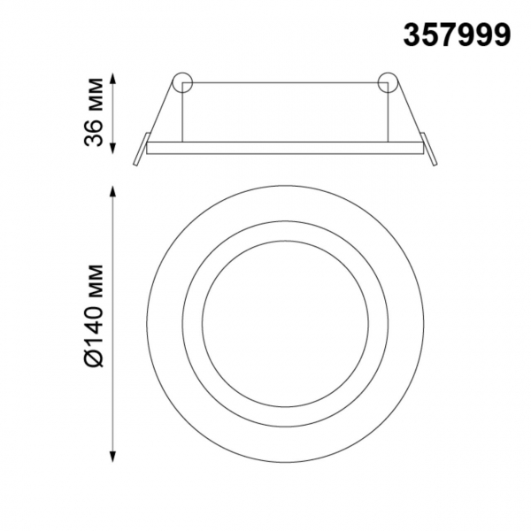357999 SPOT NT19 279 белый Встраиваемый поворотный светильник IP20 LED 3000К 15W 85-265V STERN, изображение 3