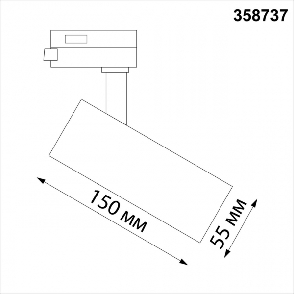 Трек 358737 (1фаза, 3 жилы) LED 3000К\4000К\6000К 10W NAIL, изображение 5