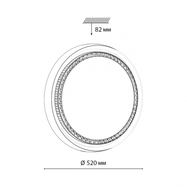 7644/EL PALE SN 136 Светильник пластик/белый/серый LED 70Вт 3000-6000К D520 IP43 пульт ДУ RAHIG, изображение 6