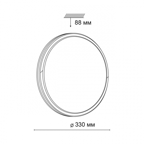 3057/CL PALE SN 012 Светильник пластик/белый/черный LED 30Вт 4000К D330 IP43  KEPA, изображение 4