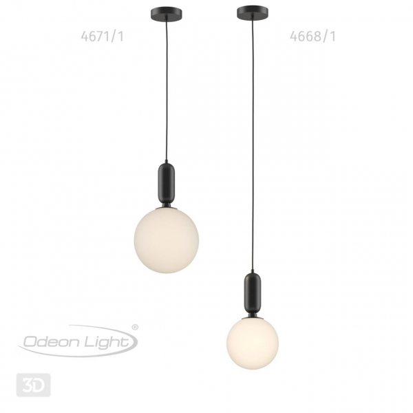 4671/1 PENDANT ODL20 346 черный/белый Подвес E27 1*40W (тип лампы СВЕЧА ) 220V OKIA, изображение 5