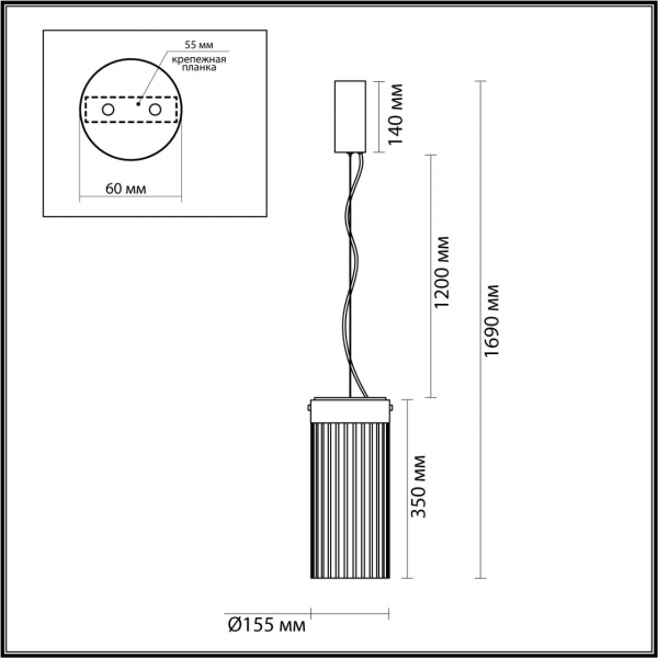 Подвес 5047/10L PILLARI черн/янт LED 10W 4000К, изображение 6