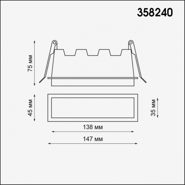358240 SPOT NT19 305 белый Встраиваемый светильник IP20 LED 10W 85-265V HIELO, изображение 3