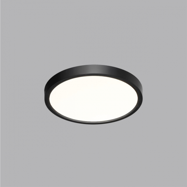 7660/18L MITRA LED SN 54 Светильник пластик/белый/черный LED 18Вт 3000/4000K D230 IP40 ALFA BLACK, изображение 3