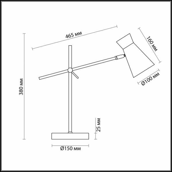 3790/1T LOFTI LN19 228 матовый черный, золотой Настольная лампа E14 1*40W 220V LIAM, изображение 3