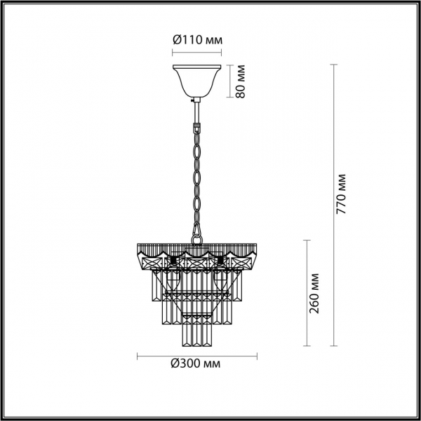 5233/4 CLASSI LN22 золотой Люстра E14 4*40W 220V ESMÉ, изображение 2