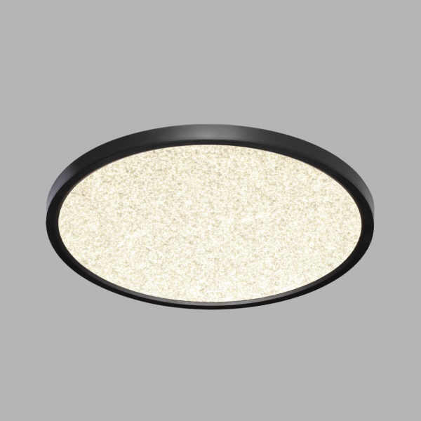 7662/32L MITRA LED SN 56 Светильник пластик/белый/черный LED 32Вт 3000/4000K D400 IP40 OMEGA BLACK, изображение 3