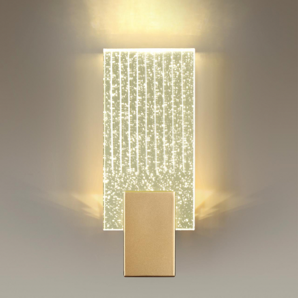4362/5WL HIGHTECH ODL23 241 матовое золото/металл/стекло Настенный св-к IP20 LED 5W 218Лм 3000K RICCI, изображение 3
