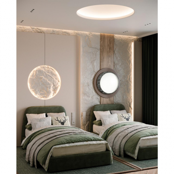 7639/DL COLOR SN 84 Светильник пластик/черн. мрамор LED 48Вт 4000K D410 IP43 MRAMO BLACK, изображение 5