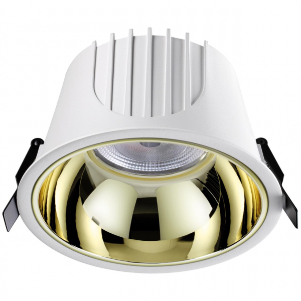 358704 SPOT NT21 276  белый/золото Светильник встраиваемый светодиодный IP20 LED 4000К 40W 100-265V KNOF