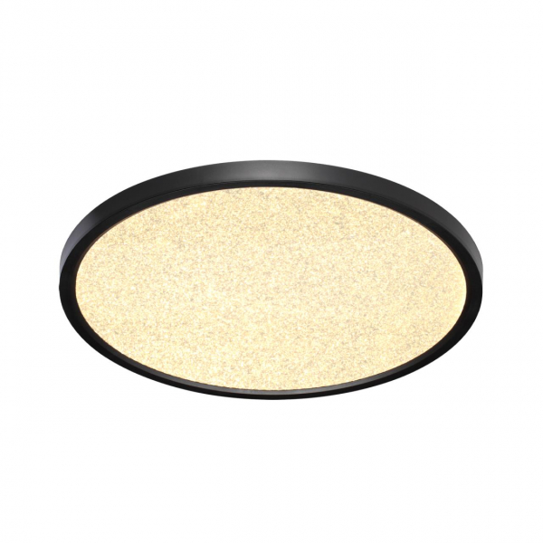 7662/32L MITRA LED SN 56 Светильник пластик/белый/черный LED 32Вт 3000/4000K D400 IP40 OMEGA BLACK, изображение 6