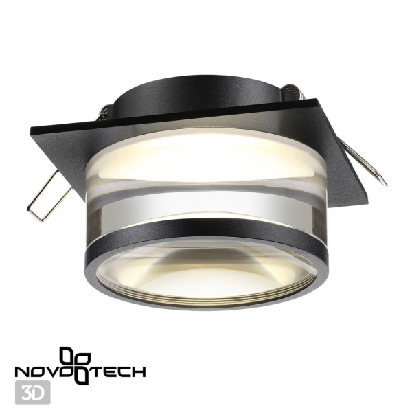 370916 SPOT NT22 342 черный Светильник встраиваемый IP20 GU10 9W 220V GEM, изображение 3