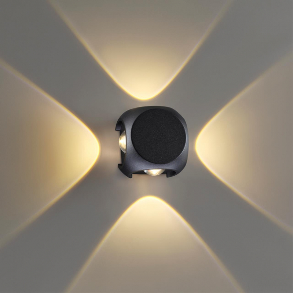 4222/8WL HIGHTECH ODL21 261 черн/металл Настенный светильник IP54 LED 8W 716Лм 3200K MIKO, изображение 3