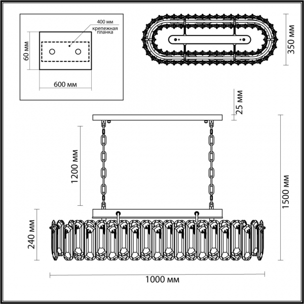 5069/12 HALL ODL24 503 золото/прозрачный/металл/хрусталь Люстра E14 12*40W BULLON, изображение 5
