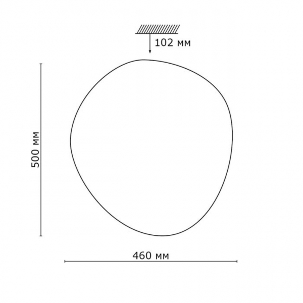 2039/DL COLOR SN 084 Светильник пластик/белый LED 48Вт 3000-6300K 500х460 IP43 пульт ДУ STONE, изображение 3