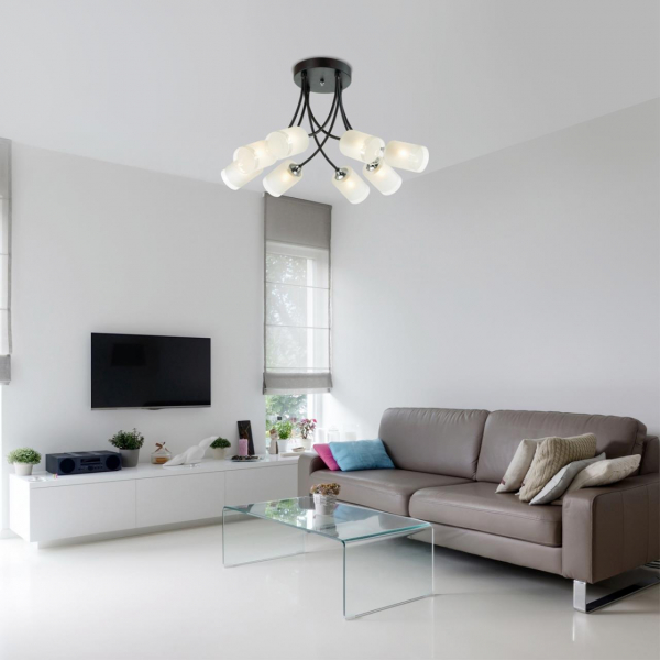 4533/8C COMFI LN21 058 черный, хром Люстра потолочная E27 8*60W 220V PAULA, изображение 3