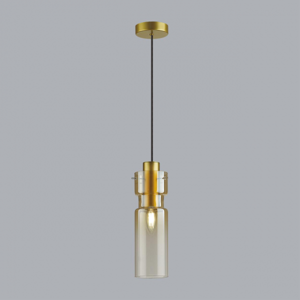 5057/1A PENDANT ODL24 323 золотой/янтарный/металл/стекло Подвес E27 1*40W SCROW, изображение 3