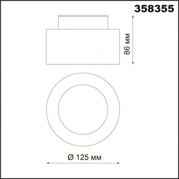 358355 OVER NT20 222 белый Светильник накладной IP20 LED 18W вниз/6W вверх 85-265V 4000K ORO, изображение 6