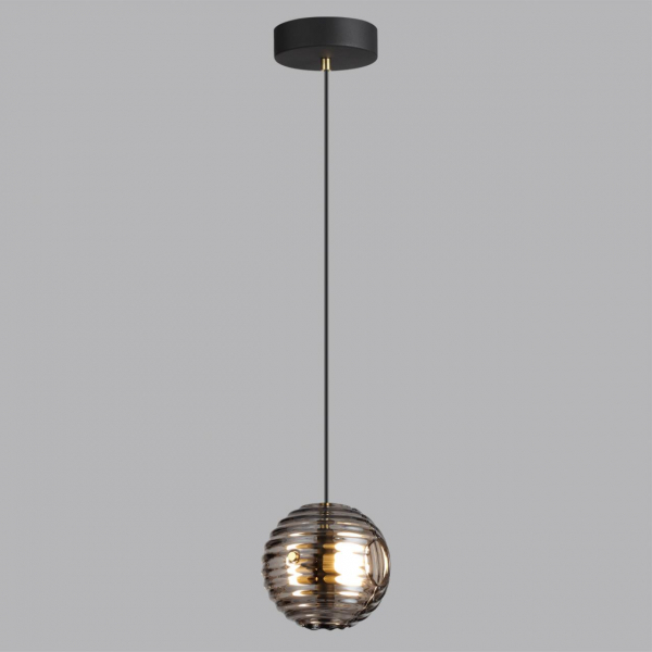 5041/12L L-VISION ODL24 425 черн./золото/дымчатый/металл/стеко Подвес LED 12W 4000К 1526Лм TRONI, изображение 3
