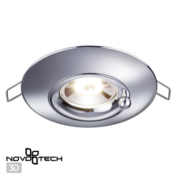 370790 SPOT NT21 335 хром Светильник встраиваемый влагозащищенный IP44 GU10 50W 220V WATER, изображение 2