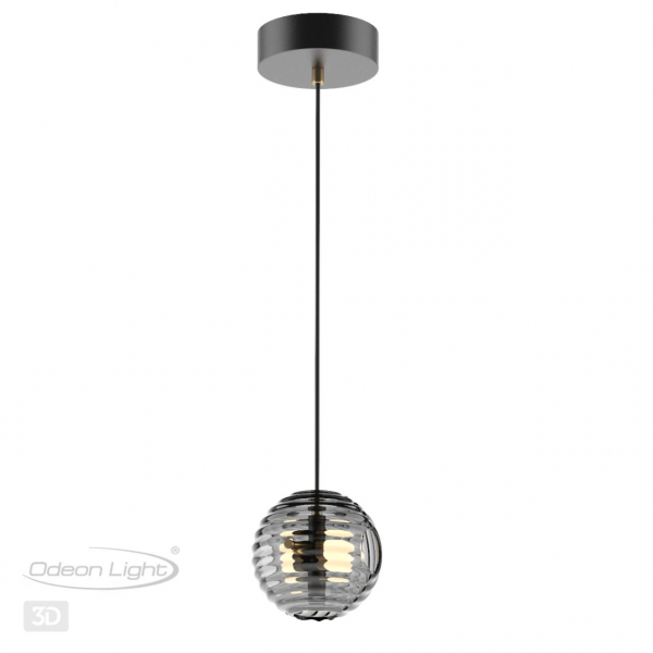 5041/12L L-VISION ODL24 425 черн./золото/дымчатый/металл/стеко Подвес LED 12W 4000К 1526Лм TRONI, изображение 5