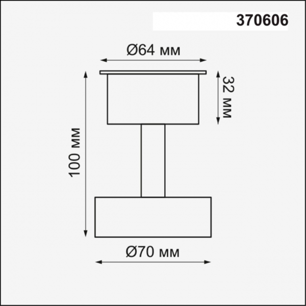 370606 KONST NT19 146 черный Корпус накладной IP20 GU10 50W 220V UNIT, изображение 3
