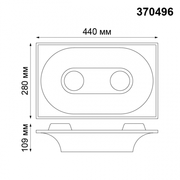 370496 SPOT NT19 183 белый Встраиваемый под покраску светильник IP20 GU10 2*50W 220V CAIL, изображение 5