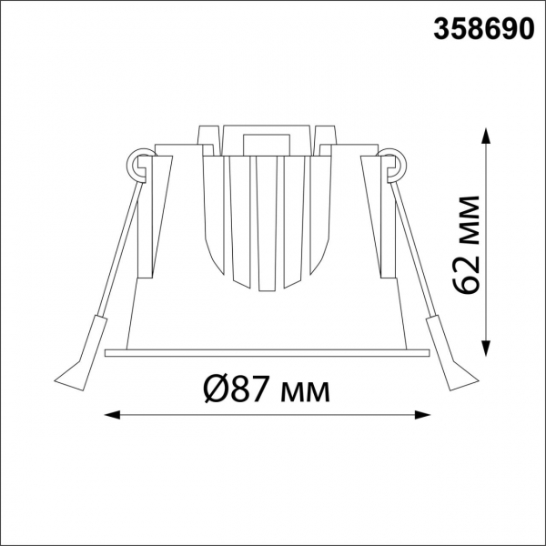 358690 SPOT NT21 276 белый Светильник встраиваемый светодиодный IP20 LED 4000К 10W 100-265V KNOF, изображение 4
