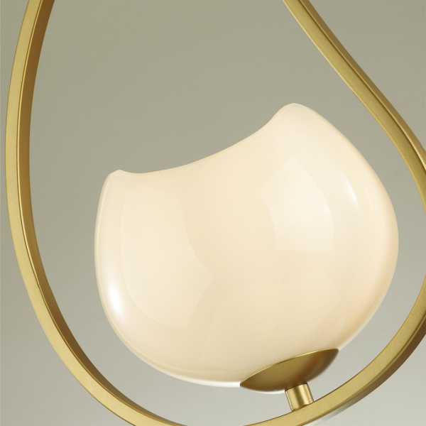 4873/1 MODERN ODL_EX22 85 золотой/белый/стекло Подвес E14 1*40W WATERLILY, изображение 5