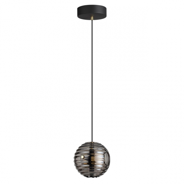 5041/12L L-VISION ODL24 425 черн./золото/дымчатый/металл/стеко Подвес LED 12W 4000К 1526Лм TRONI