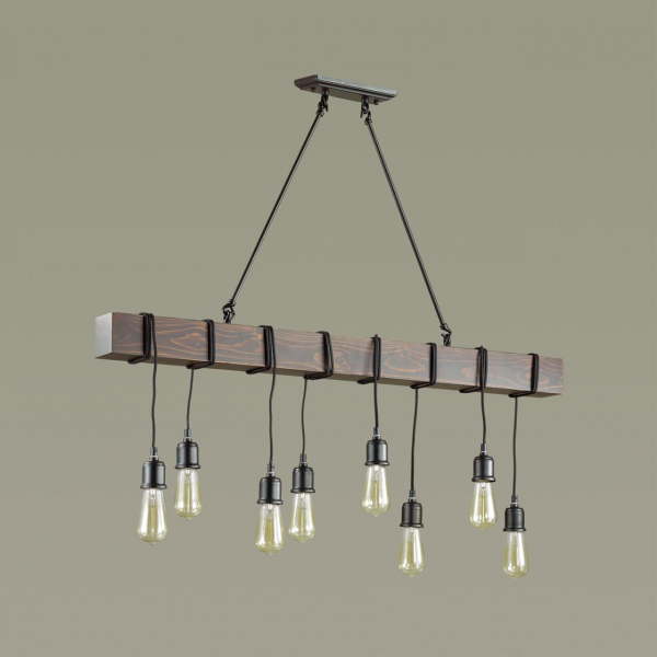 3740/8 LOFTI LN19 229 черный Люстра E27 8*60W 220V KLAUS, изображение 2