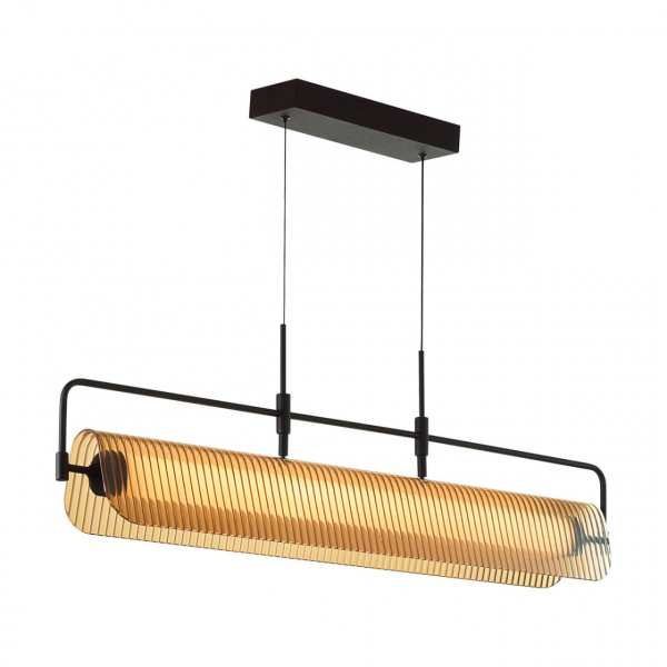 5056/35L L-VISION ODL24 321 черный/янтарный/металл/стекло/акрил Люстра LED 35W 3000К LINER, изображение 2