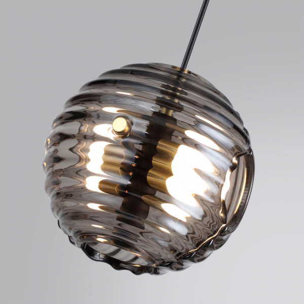 5041/12L L-VISION ODL24 425 черн./золото/дымчатый/металл/стеко Подвес LED 12W 4000К 1526Лм TRONI, изображение 4