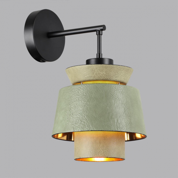 4992/1WA PENDANT ODL24 401 черный/зеленый/золотой/металл/экокожа Бра E14 1*40W KRESSA, изображение 3