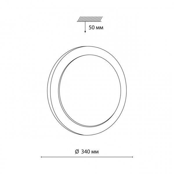 7606/CL PALE SN 023 Светильник пластик/белый/коричневый под дерево LED 30Вт без ДУ 4000К D340 IP43 KAFA, изображение 6