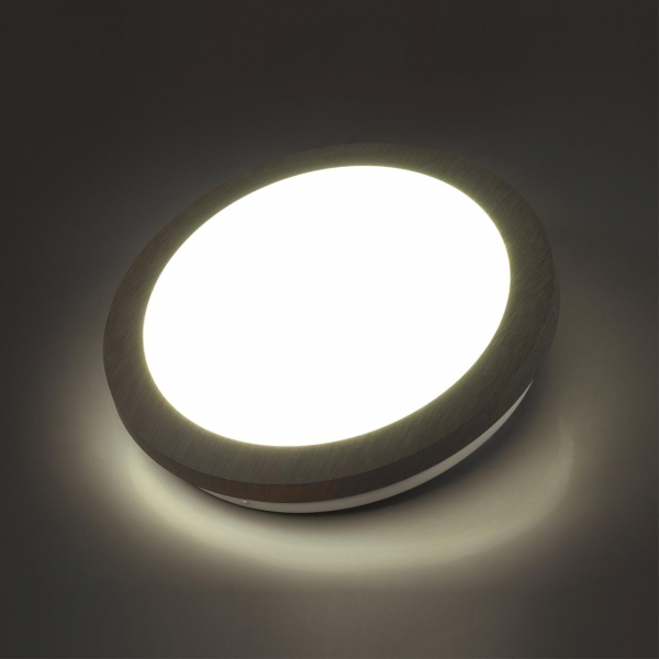 7606/CL PALE SN 023 Светильник пластик/белый/коричневый под дерево LED 30Вт без ДУ 4000К D340 IP43 KAFA, изображение 4
