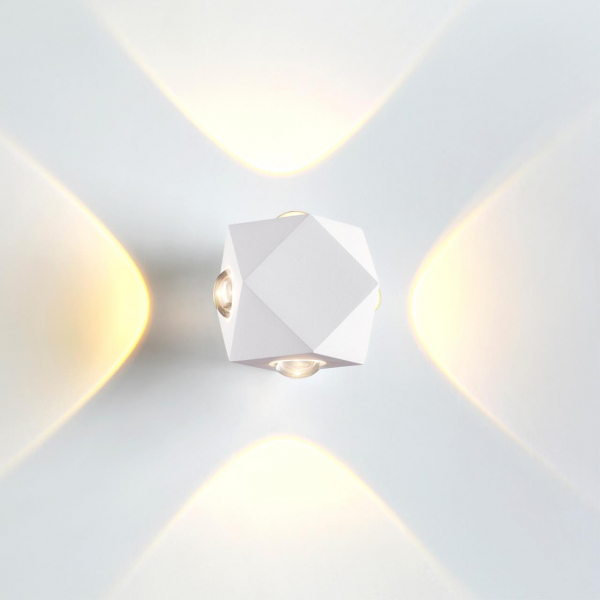 4219/8WL HIGHTECH ODL21 189 бел/металл Настенный светильник IP54 LED 8W 732Лм 3200K DIAMANTA, изображение 2