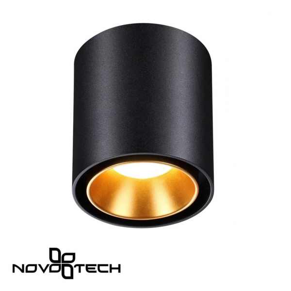 358485 OVER NT20 234 черный/золото Светильник накладной IP20 LED 10W 220V RECTE, изображение 3
