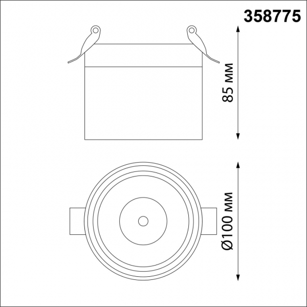 358775 SPOT NT21 275 черный Светильник встраиваемый светодиодный IP20 LED 15W 4000K 1300Лм 100-265V GRODA, изображение 3