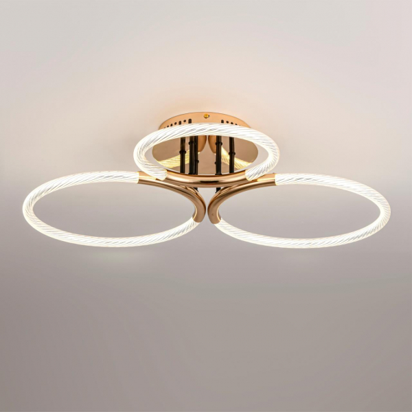 6545/68CL LEDIO LN23 068 золотой, черный Люстра потолочная LED 43W 3000-6000K 6031Лм 220V LARA, изображение 2