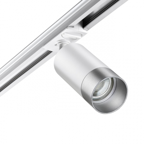370862 PORT NT22 092 белый/серебро Светильник трековый однофазный двухжильный IP20 GU10 9W 220V SLIM, изображение 2