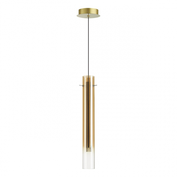 5061/5LB PENDANT ODL24 317 золотой/янтарный/металл/стекло Подвес LED 4W 3000K SHINY