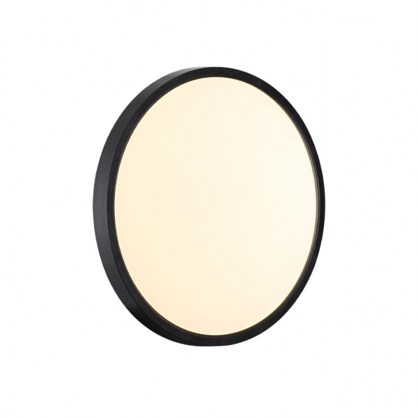 7660/24L MITRA LED SN 54 Светильник пластик/белый/черный LED 24Вт 3000/4000K D300 IP40 ALFA BLACK, изображение 4
