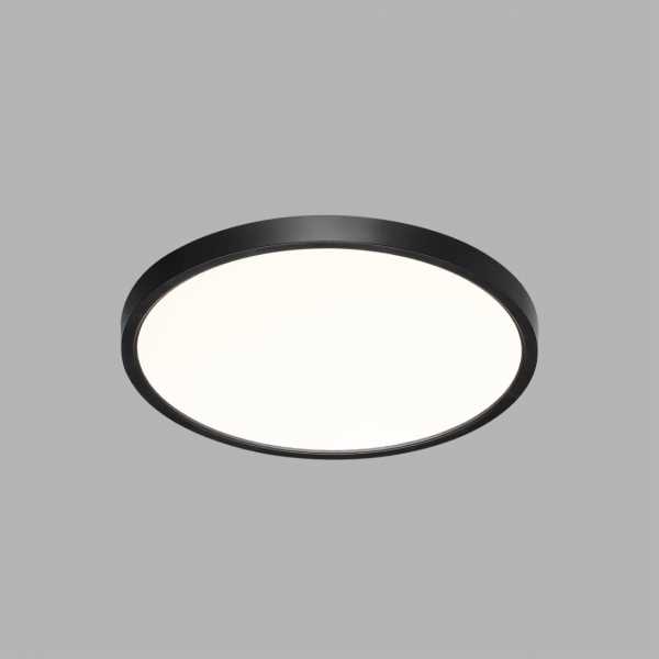 7660/24L MITRA LED SN 54 Светильник пластик/белый/черный LED 24Вт 3000/4000K D300 IP40 ALFA BLACK, изображение 3