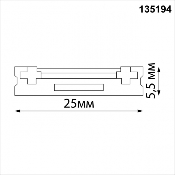 135194 SHINO NT23 042 белый Низковольтный накладной шинопровод 1м, заглушки в комплекте IP20 48V SMAL, изображение 6
