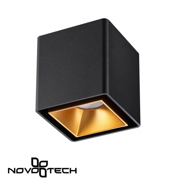 358487 OVER NT20 234 черный/золото Светильник накладной IP20 LED 4000K 10W 220V RECTE, изображение 3