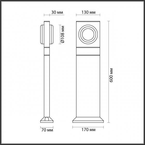 6654/10GL NATURE ODL24 623 черный/металл Уличный светильник IP65 LED 10W 4000K AC85-265V VART, изображение 4