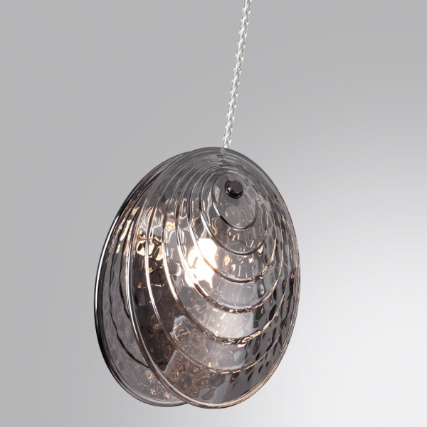 5038/1 MODERN ODL24 295 черный/дымчатый/металл/стекло Подвес G9 1*40W MUSSELS, изображение 4