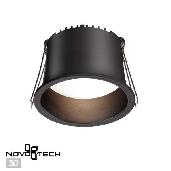 358900 SPOT NT22 283 черный Светильник встраиваемый светодиодный IP20 LED 4000К 9W 220V TRAN, изображение 4