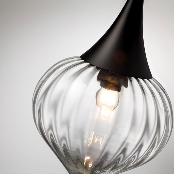 4951/1 PENDANT ODL22 343 черный/прозрачный/стекло Подвес E14 1*40W KESTA, изображение 5